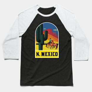VINTAGE NEW MEXICO TRAVEL SANTA FE COWBOY SAGUARO TAOS ALBUQUERQUE Baseball T-Shirt